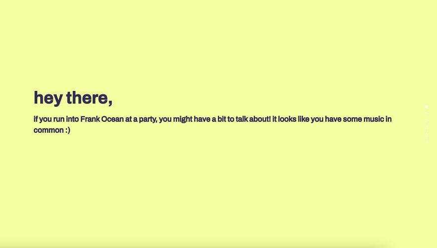 I Made A Website That Compares Your Spotify Music Taste To Frank Ocean's And Gives You Aesthetic Stats And A Personalized Playlist 🧡 I Made A Website That Compares Your Spotify Music Taste To Frank Ocean's And Gives You Aesthetic Stats And A Personalized Playlist 🧡