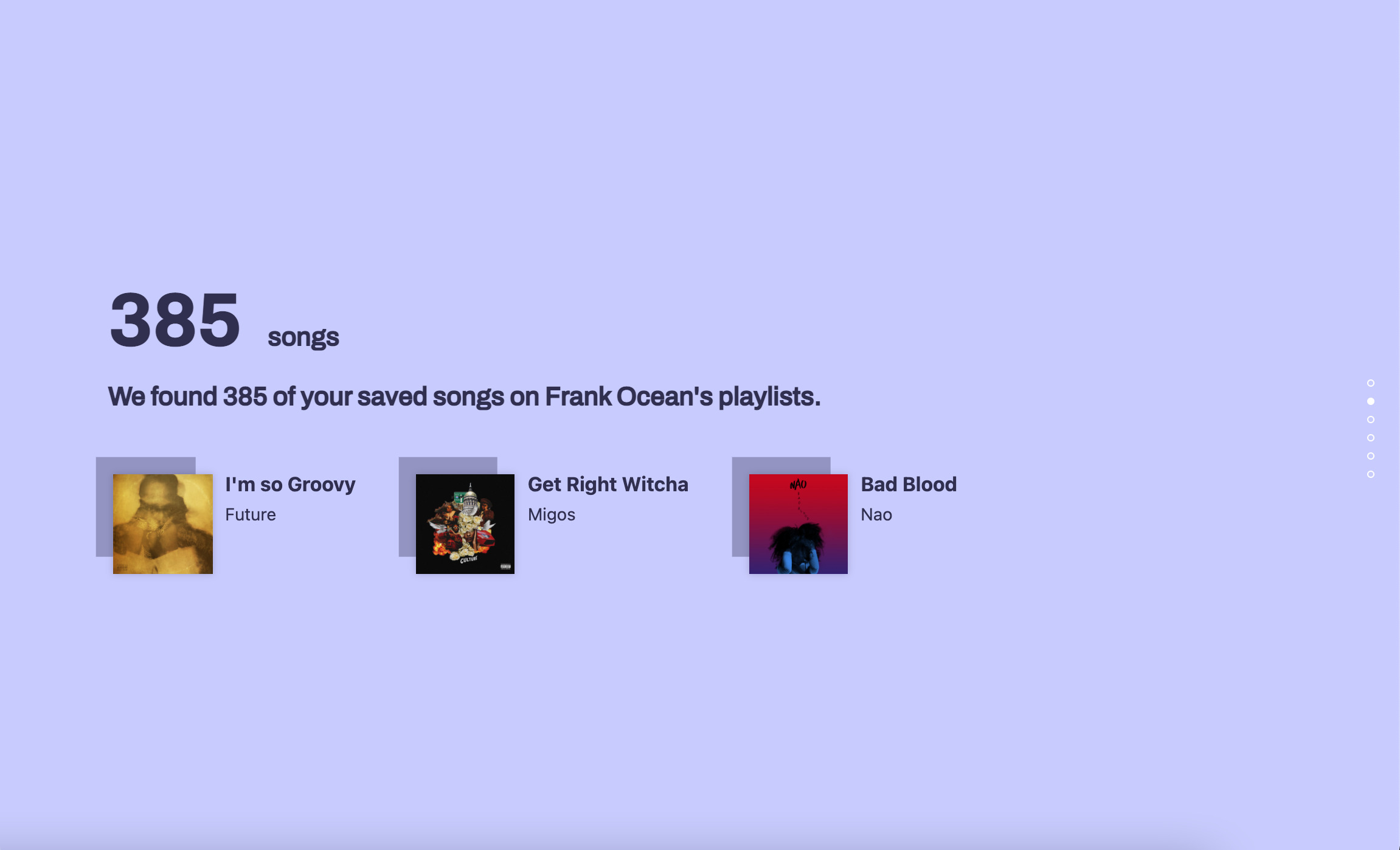 I Made A Website That Compares Your Spotify Music Taste To Frank Ocean's And Gives You Aesthetic Stats And A Personalized Playlist 🧡