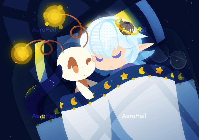 This Is Doodlebop And Haze! Sleepy Space Babys! They Usually Just Sleep On The Galactic Trains When They're Going From Place To Place But Sometimes They Get A Hotel Room And Sleep In An Actual Bed!