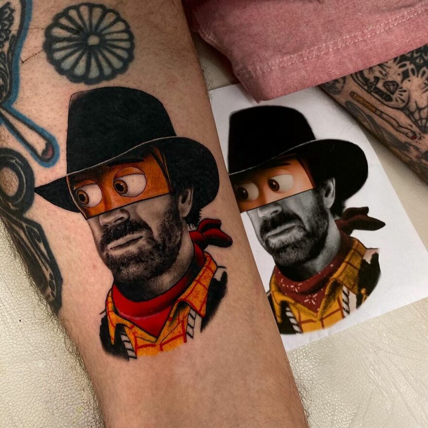 The French Tattoo Artist Produces Fantastic Tattoos In The Mixture Of 2 Styles
