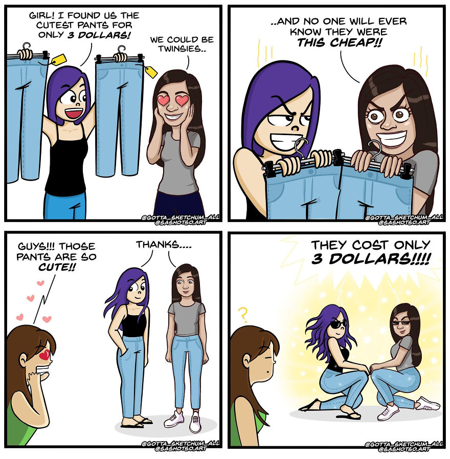 Funny-Comics-Everyday-Life-Relationships-Girl-Problems-Sasha-Tsoysashotso-Art