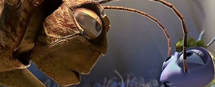 En la película de Pixar "Bichos: Una aventura en miniatura" (1997), el líder de los saltamontes, Hopper, comenta que la princesa de las hormigas, Atta, no "huele como la reina" mientras mueve sus antenas por su cara. Porque así es como huelen los insectos, ya que no tienen nariz