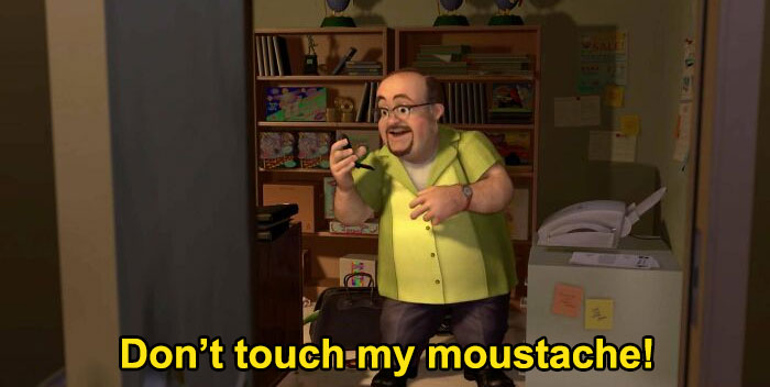 In Toy Story 2 (1999) When Al Is About To Hang Up With The Japanese Toy Museum Buying Woody. He Says “Don’t Touch My Mustache”. This Is Him Mispronouncing. “どういたしまして” (Dōitashimashite) Which Means You’re Welcome In Japanese