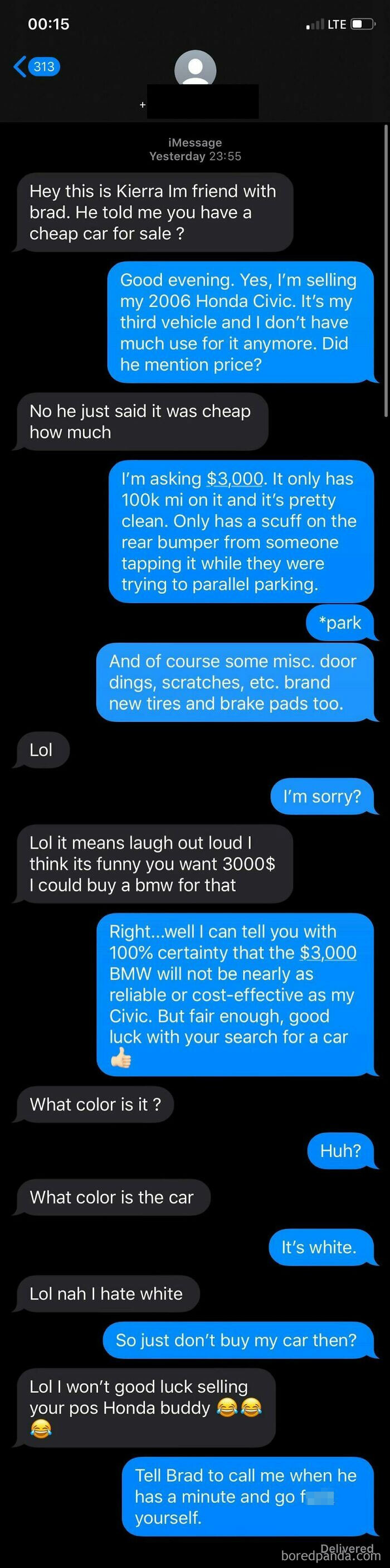 A Friend Of One Of My Employees Is Looking For A Cheap Car...i Tried So Hard To Keep My Cool