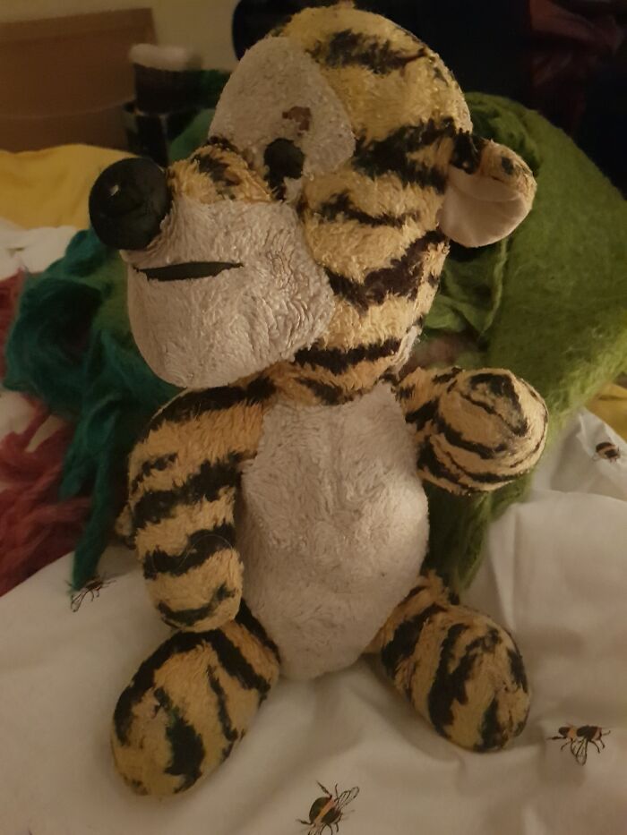 Tigger Was Bought For Me Just Before I Was Born! He's 36 Now But Still Doing Well