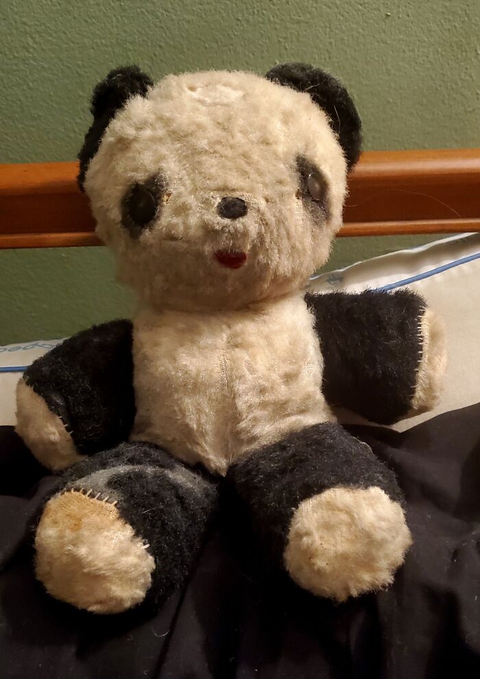 My 1st Stuffed Animal- Pandey. Got Him The Day I Was Born January 11, 1966