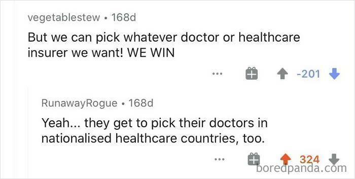 But We Can Pick Whatever Doctor Or Healthcare Insurer We Want! We Win
