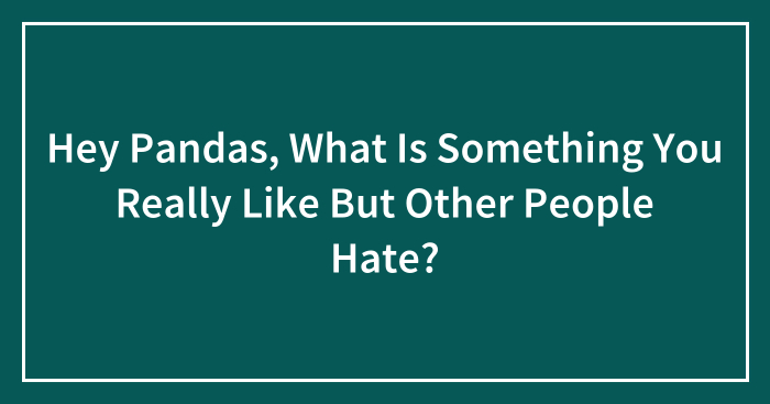 Hey Pandas, What Is Something You Really Like But Other People Hate? (Closed)
