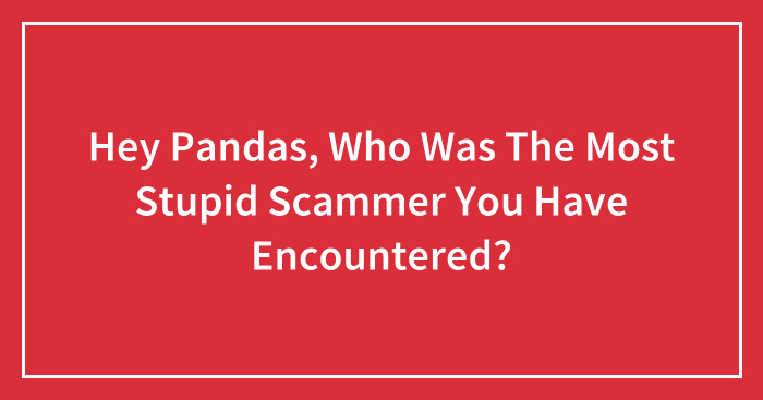 Hey Pandas, Who Was The Most Stupid Scammer You Have Encountered? (Closed)