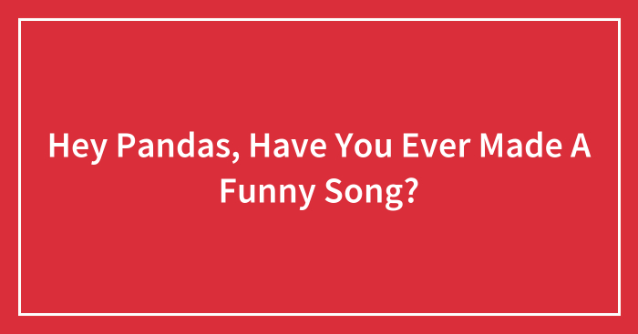 Hey Pandas, Have You Ever Made A Funny Song? (Closed)