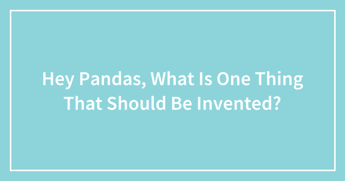 Hey Pandas, What Is One Thing That Should Be Invented? (Closed)