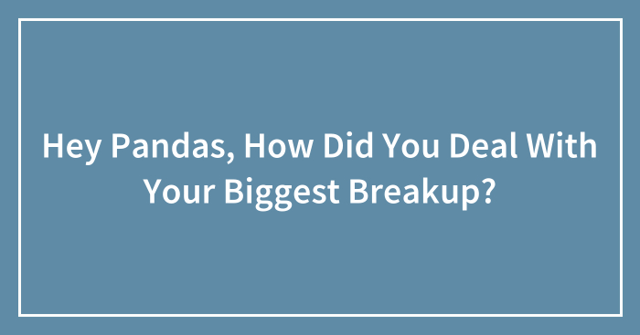 Hey Pandas, How Did You Deal With Your Biggest Breakup? (Closed)