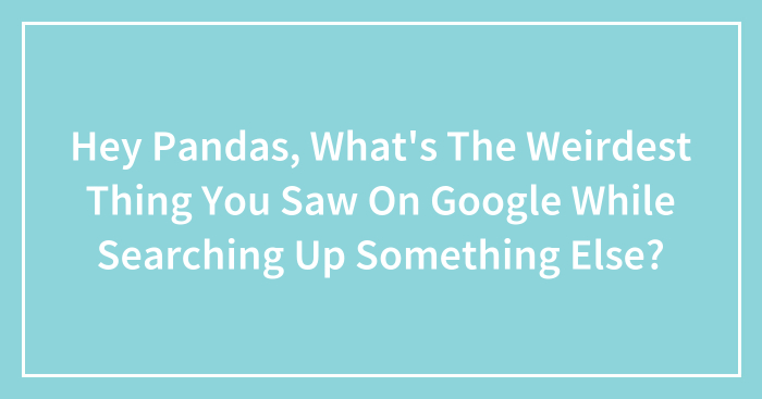 Hey Pandas, What’s The Weirdest Thing You Saw On Google While Searching Up Something Else? (Closed)