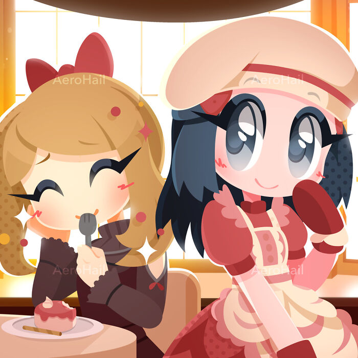 Serena And Dawn In Their Pokemon Masters Valentine Event Outfits!