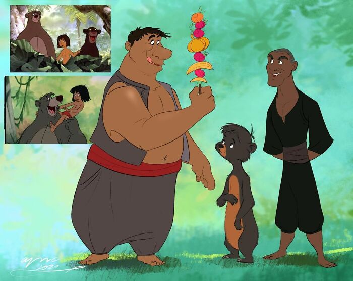 Balu, Bagheera y Mowgli