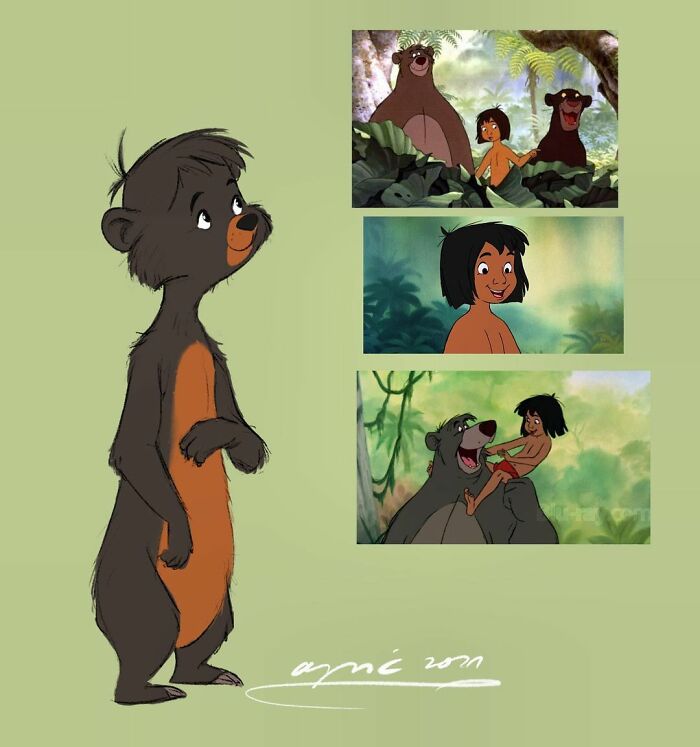 Mowgli como un oso