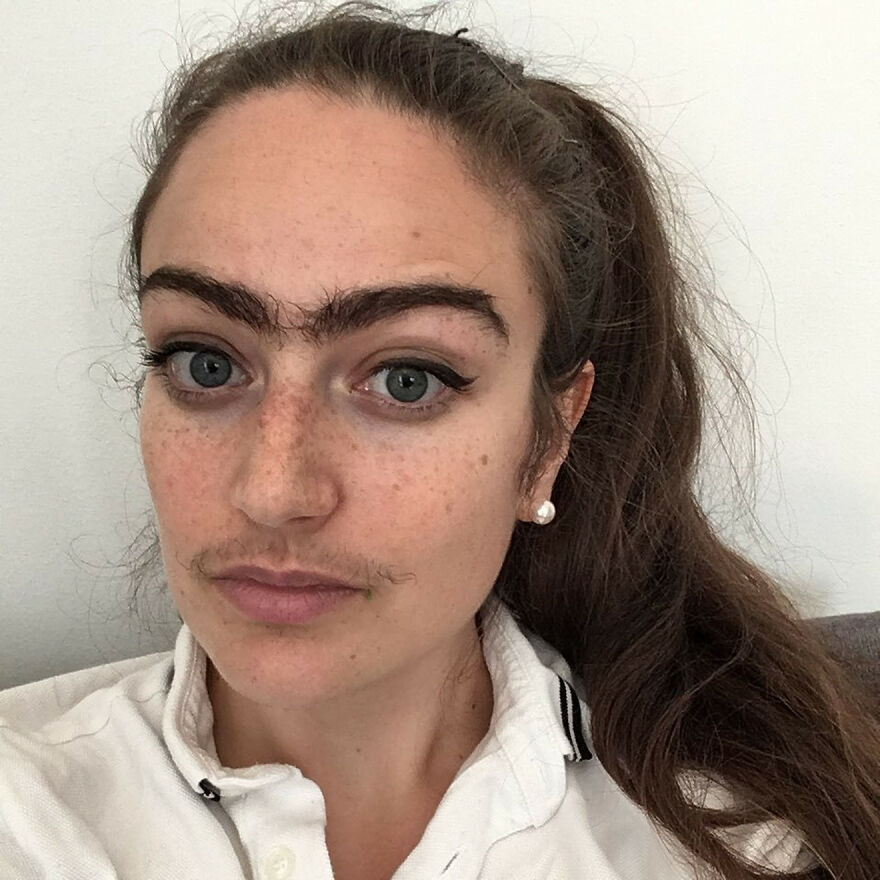 Woman Refuses To Shave Moustache Or Unibrow And Instead Embraces It