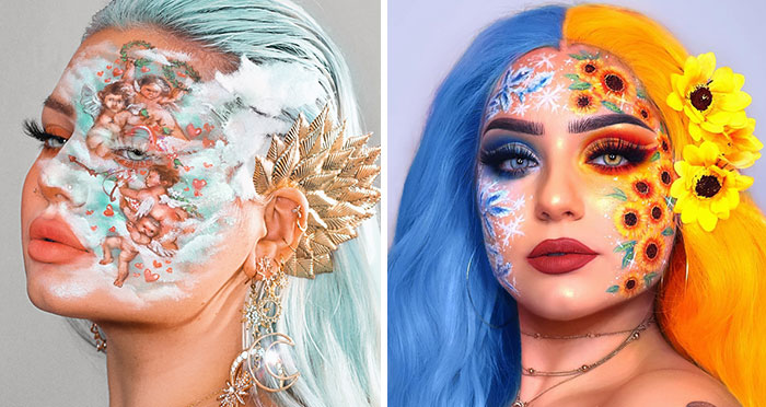 I Use Makeup To Create Art On My Face (107 Pics)