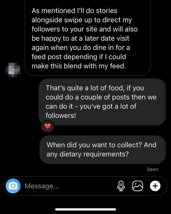 Restaurant Teaches Influencer A Lesson After They Try To Pay For Meal With 'Exposure'