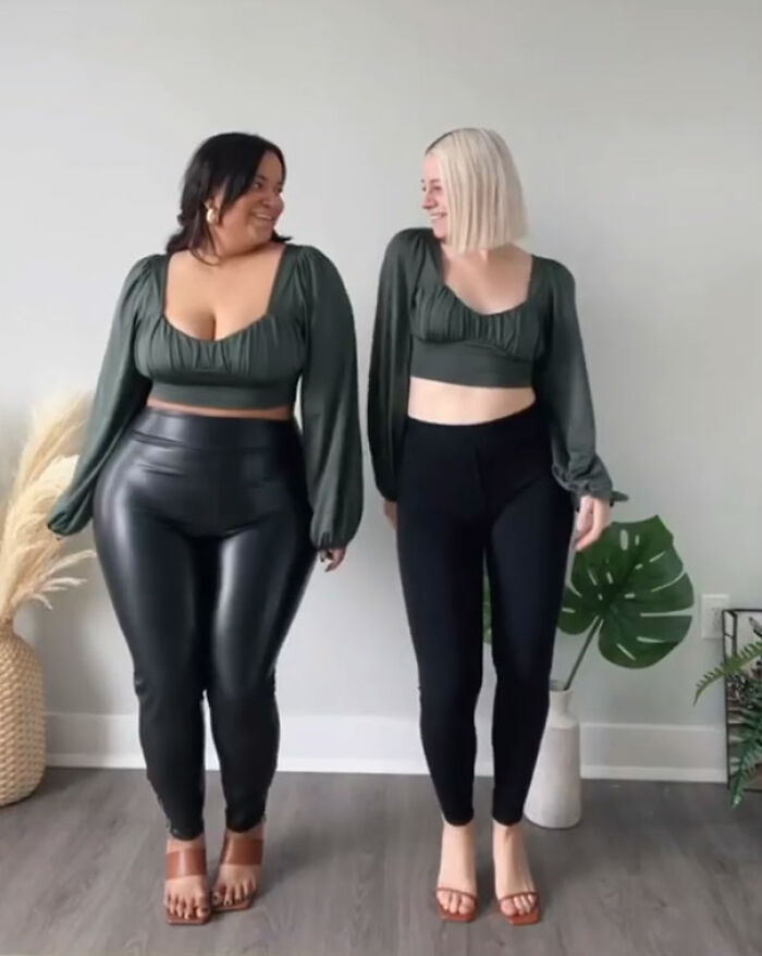 Two Friends Demonstrate How The Same Outfit Looks On Their Different Body Types (30 New Pics)