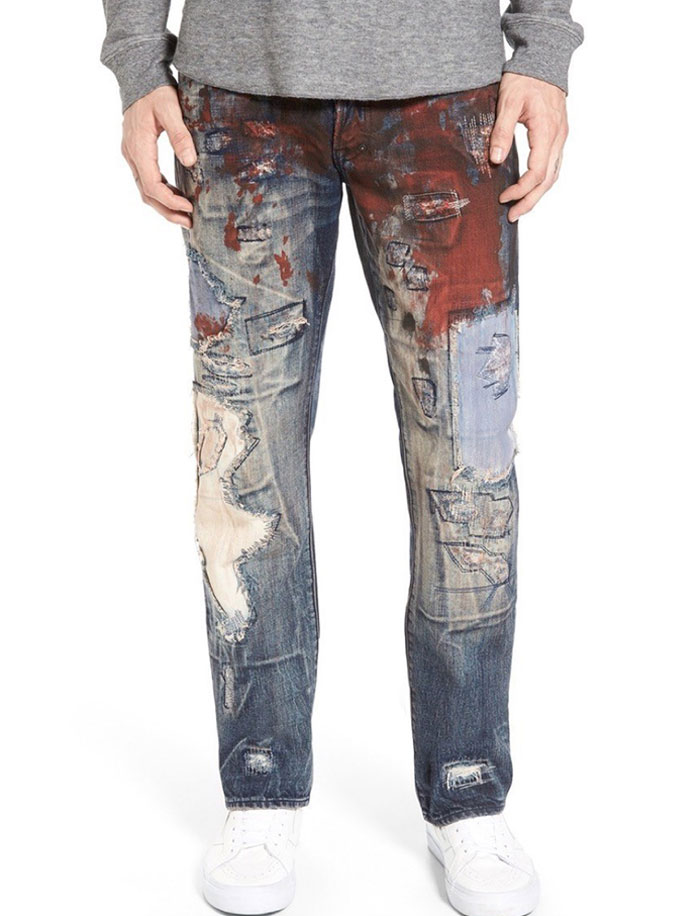 $425 Artsy Jeans Look More Like A Crime Scene