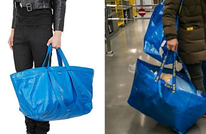 El bolso de Balenciaga de 2.145 dólares que es exactamente igual que la bolsa de 99 céntimos de IKEA
