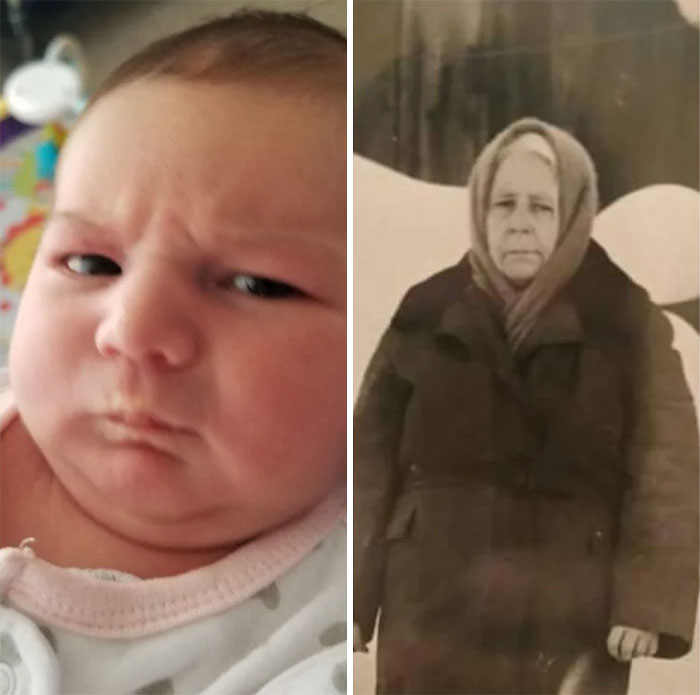 My Daughter And Her Great-Great-Grandmother. I Think That The Resemblance Is Quite Uncanny
