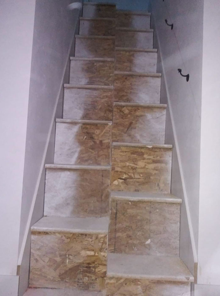 Some Homemade Stairs Someone On Facebook Did. They Seemed Really Proud, But I Don't Think They Thought This Through