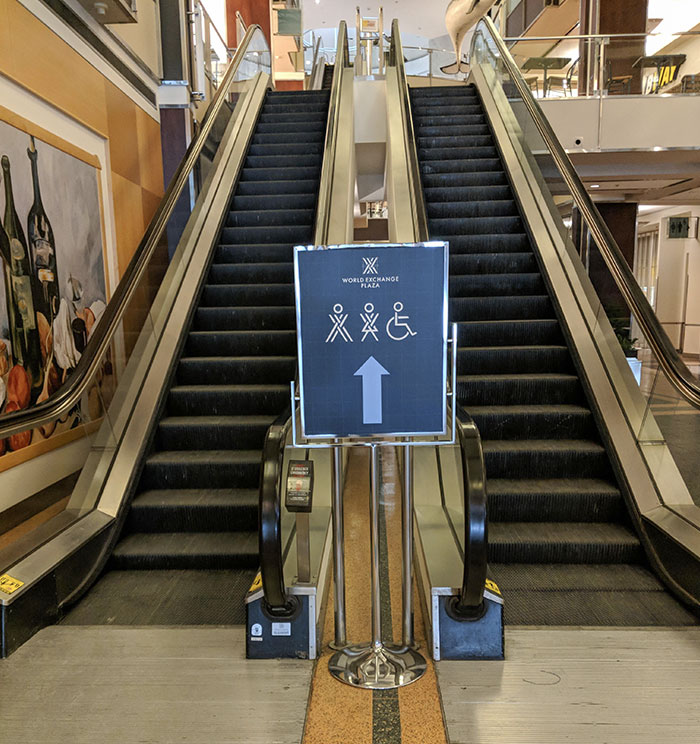 Wheelchair Accessible Washrooms Are Located On The Second Floor. Just A Quick Trip Up The Escalator