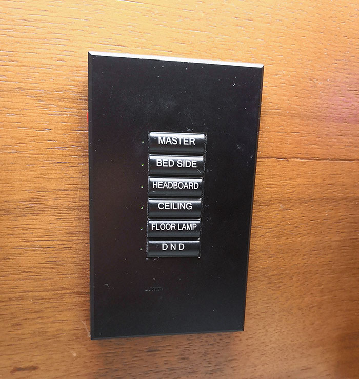 Simplistic Light Switches In A Hotel