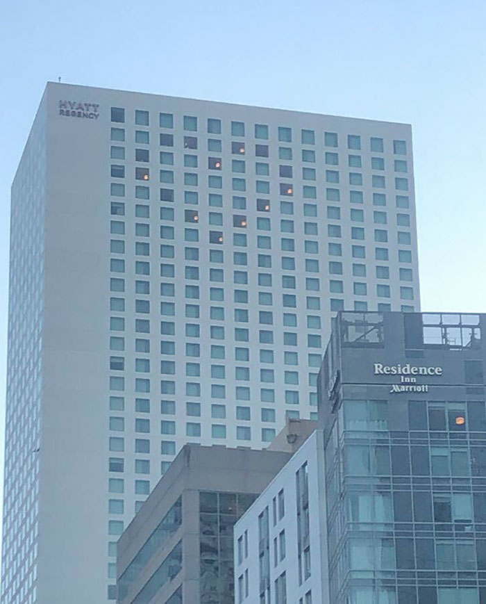 I Noticed A Heart Shape In The Windows Of This Hotel In Seattle