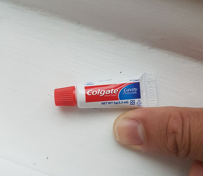 The Hotel We Are Staying In Do These Ultra-Small Tubes Of Toothpaste