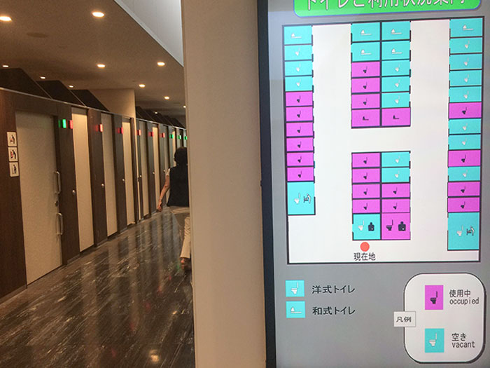 This Toilet In Japan Has A System Of Occupied/Vacant Toilets Information
