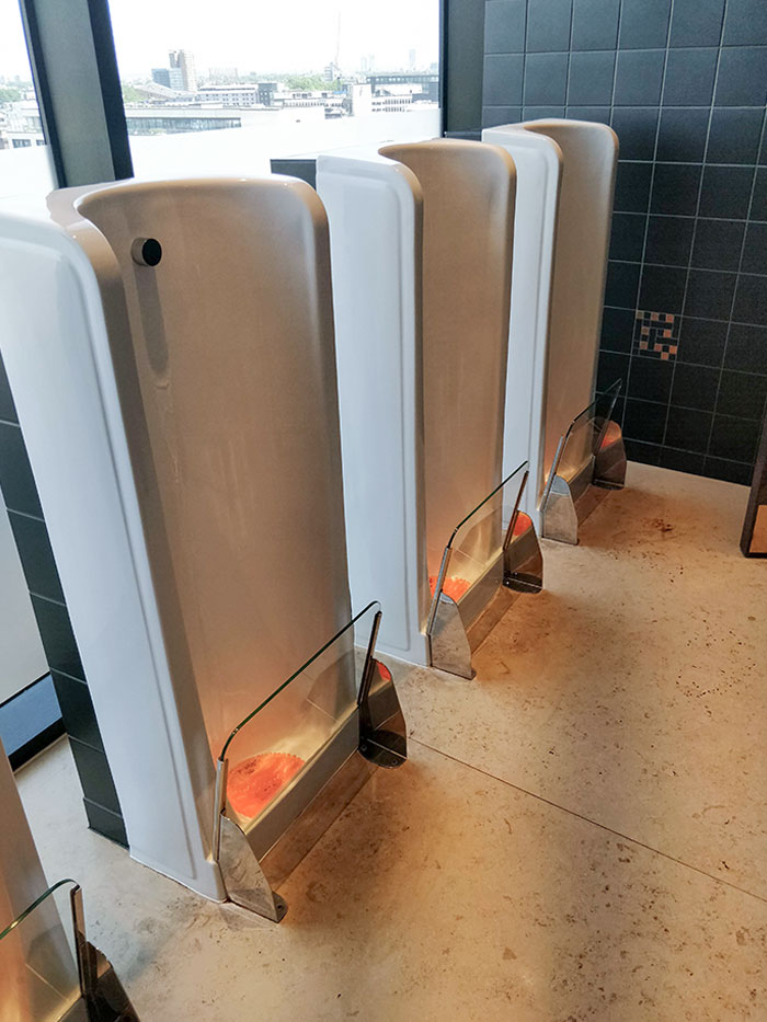 Urinals That Protect Your Shoes From The Splashback