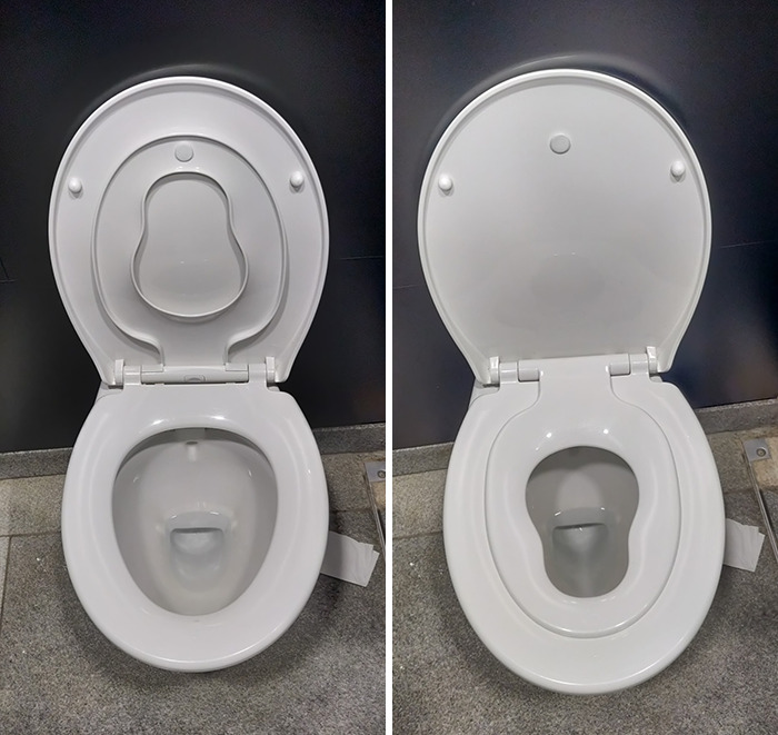 Public Toilet At Shopping Centre Has A Extra-Small Toilet Seat For Little Humans
