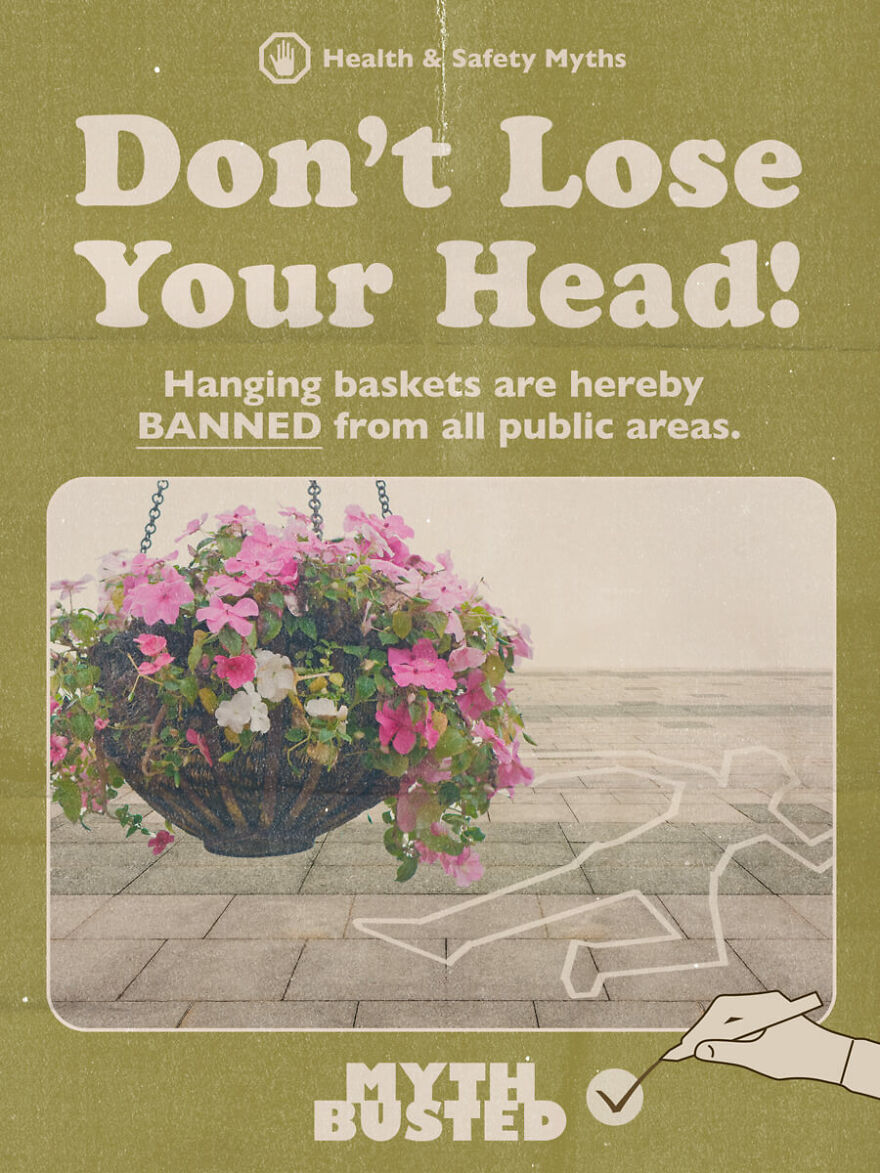 In 2004, A Town Removed Hanging Baskets From Lamp Posts Over Safety Fears That The Old Lamp Posts Would Collapse. The Floral Baskets Have Since Been Reinstated