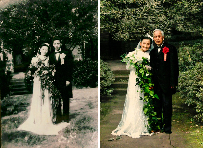 98-Year-Old Couple Recreate Their Wedding Day After 70 Years