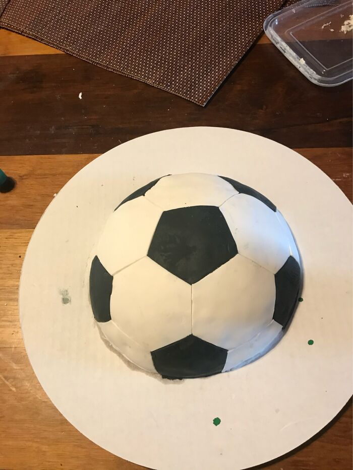 Soccer Ball Bday Cake. Made For My Son’s 13th Bday