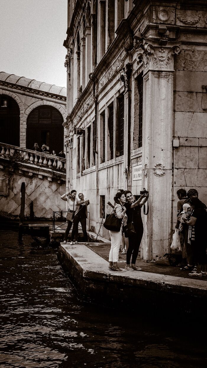 Bridge Of Selfies In Venice