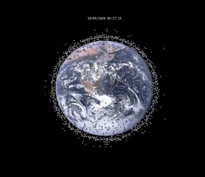 One Hour Of Active Satellites Orbiting Earth