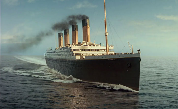 The Fourth Funnel Of The Real Ship Wasn't Connected To The Furnaces And In The Movie It Also Doesn't Emit As Much Smoke