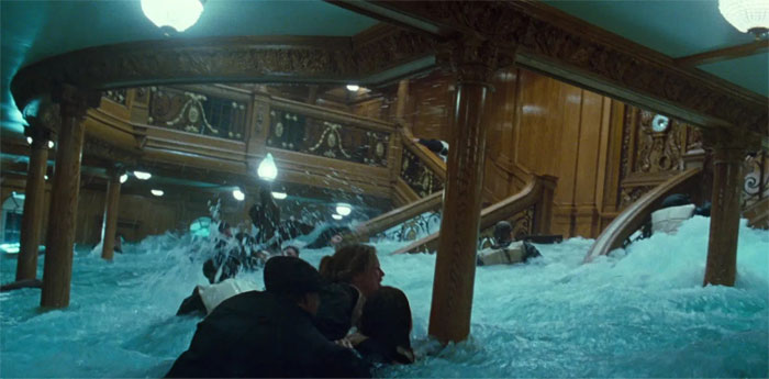 Cameron Had Only One Shot To Film The Flooding Of The Grand Staircase