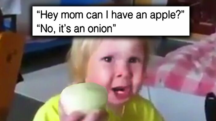 Once I Wanted To Eat An Onion Too But My Mom Said "No"Poor Me But This Kid Ha