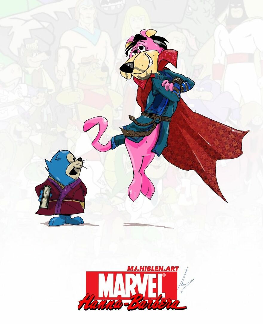 Snagglepuss And Benny The Ball As Doctor Strange And Wong
