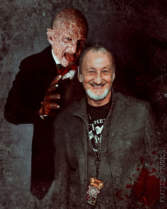 Freddy Krueger And Robert Englund From "A Nightmare On Elm Street"