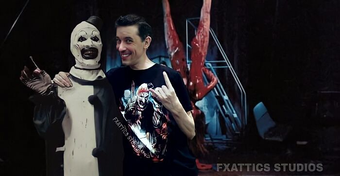 Clown And David Howard Thornton From The Film "Terrifier"