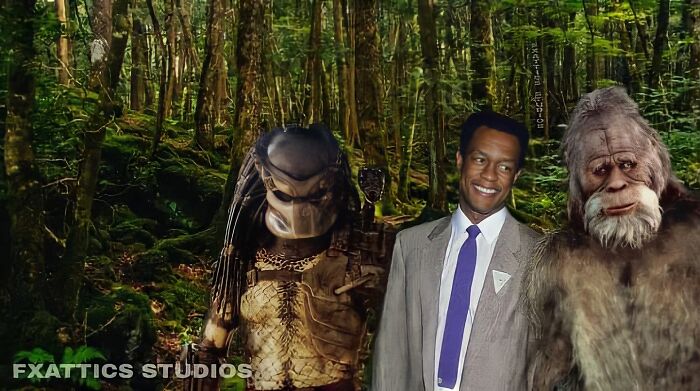 Predator And Big Foot By, Kevin Peter Hall From "The Predator" And "Harry And The Hendersons"