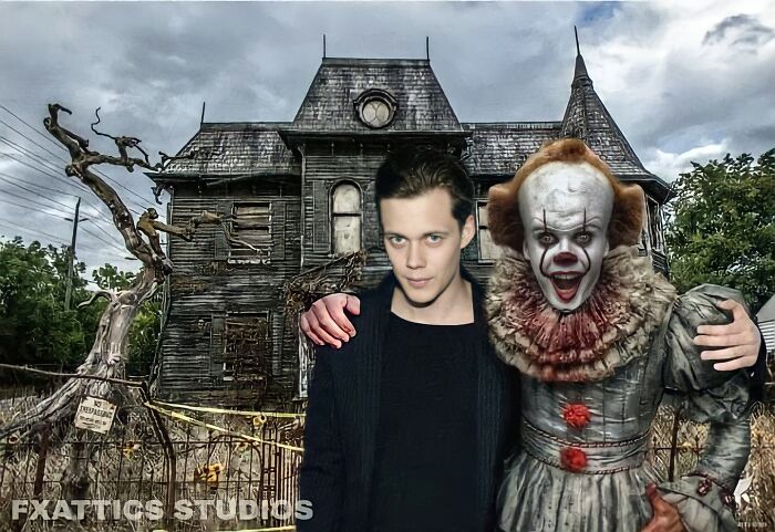 Pennywise And Bill Skarsgård From "It"
