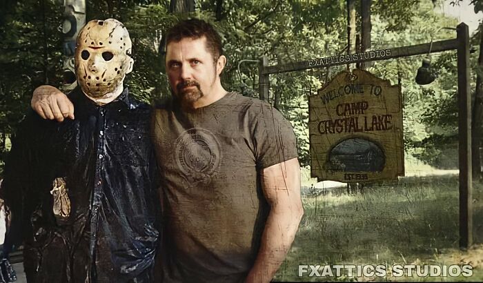 Jason Voorhees And Kane Hodder From "Friday The 13th"
