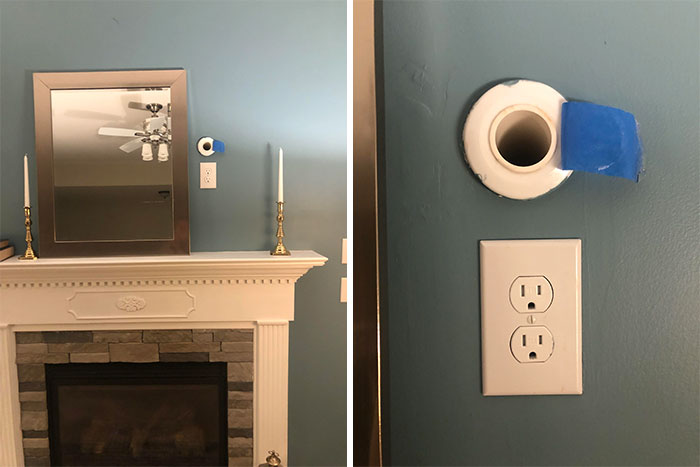 New House, And We’re Perplexed! What Is This Hole/Vent Above Our Fireplace? When We Pull The Blue Tape Off, We Can Feel Cool Air Coming In (We’re In The Southern Us, So It’s Not “Cold,” But Definitely Feels Like Outdoor Air